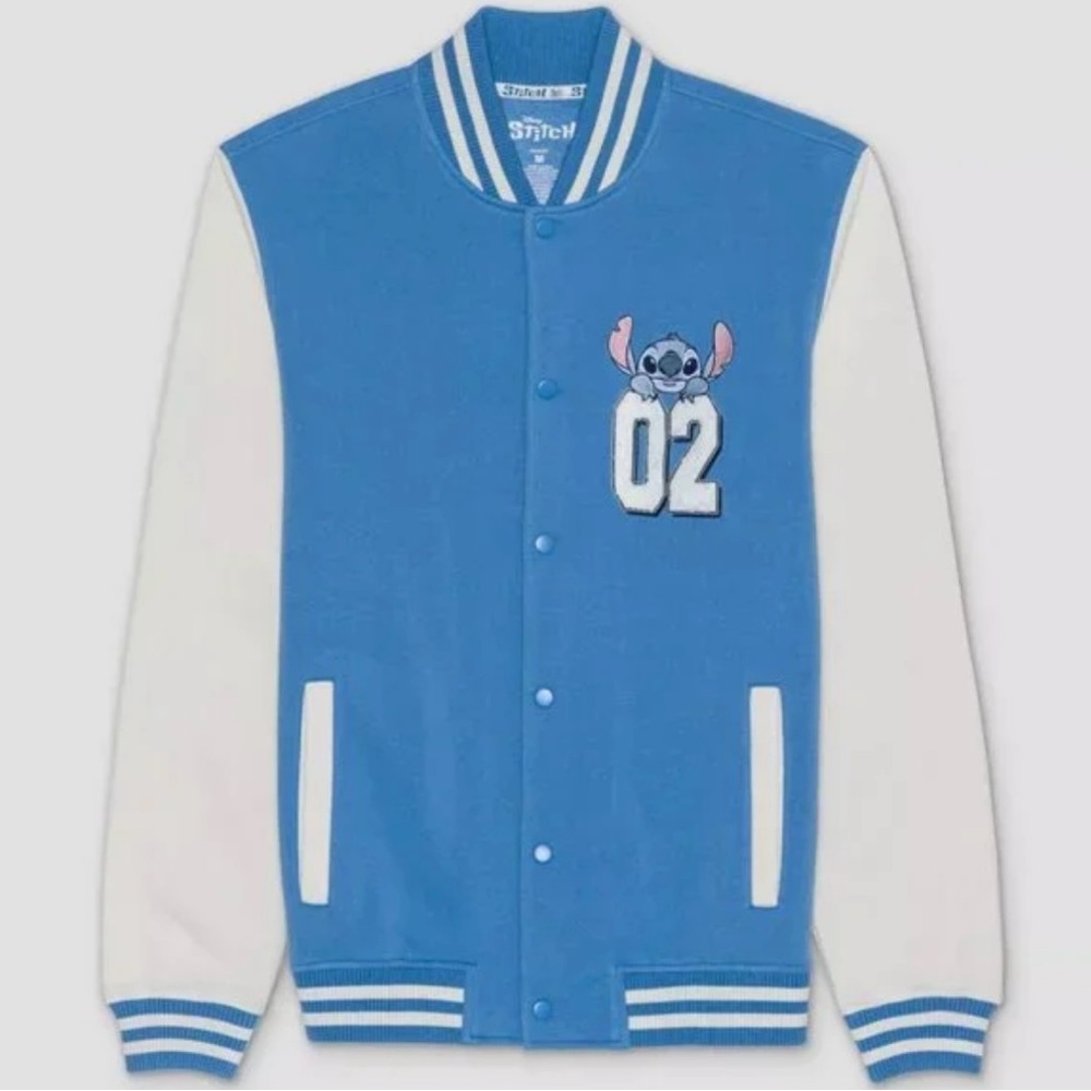 Disney Stitch Varsity Jacket NWT size L Adult Unisex